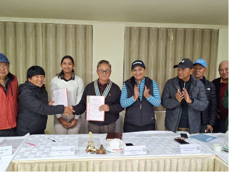 Press conference & MOU signing with Ms. Avani Rai for Golf For All project